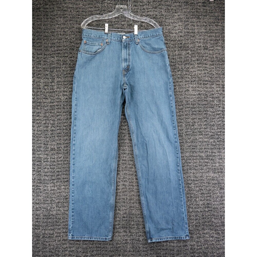 Levis 559 Men Jeans 34x34 Actual 33x33 Blue Relaxed Fit Straight Cotton Denim